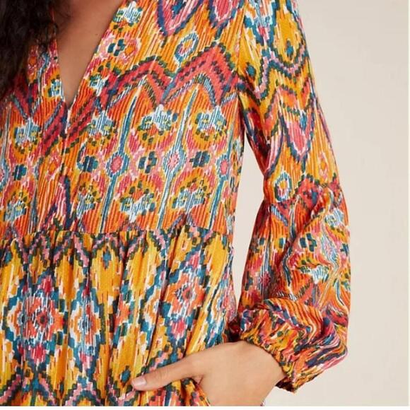 Anthropologie Maeve Tamarind Tiered Maxi Dress Multicolor Size Large - Picture 3 of 8